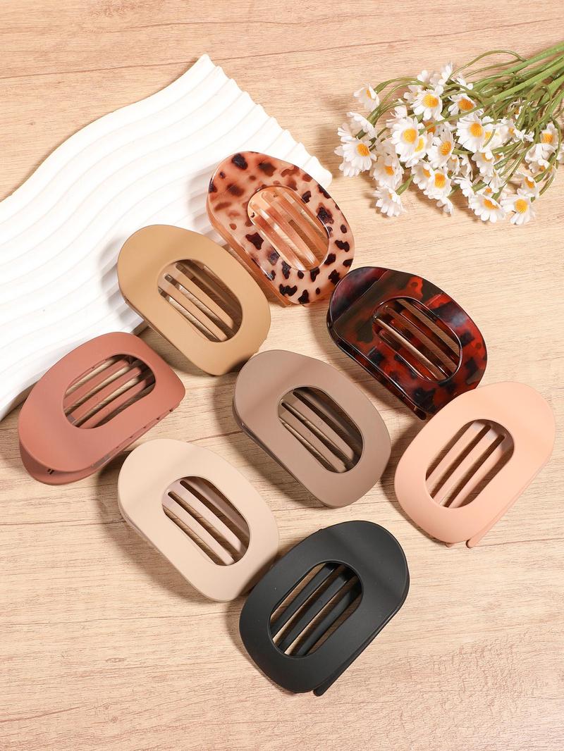 Fashionable Hair Claw Clips, Casual and Versatile Hair Accessories for Women, Minimalist Headwear Suitable for Thick Hair, Flat Claw Clips