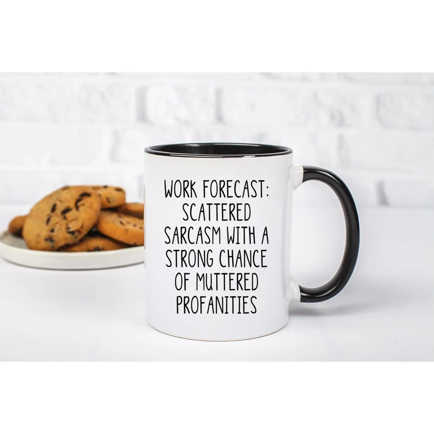 Gelid Work Forecast Coffee Mug - Funny Coworker Birthday Gift Idea for Him or Her – Present for Boss Employer Bestfriend - Sarcastic Gag Going Away Farewell - 11 oz Cup Novelty Drinkware