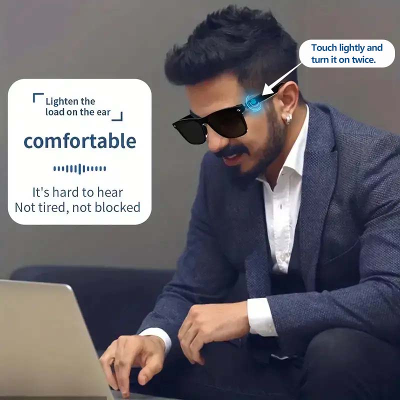 Smart Glasses with High-Quality Sound, Voice Calling, Bluetooth-Compatible with Fast Pairing, Large Capacity Long-Lasting Battery, Perfect Gift, Cool Gadget #GLOBAL PICKS Smart Glasses with High-Quality Sound, Voice Calling, Bluetooth-Compatible with Fast Pairing, Large Capacity Long-Lasting Battery, Perfect Gift, Cool Gadget #GLOBAL PICKS