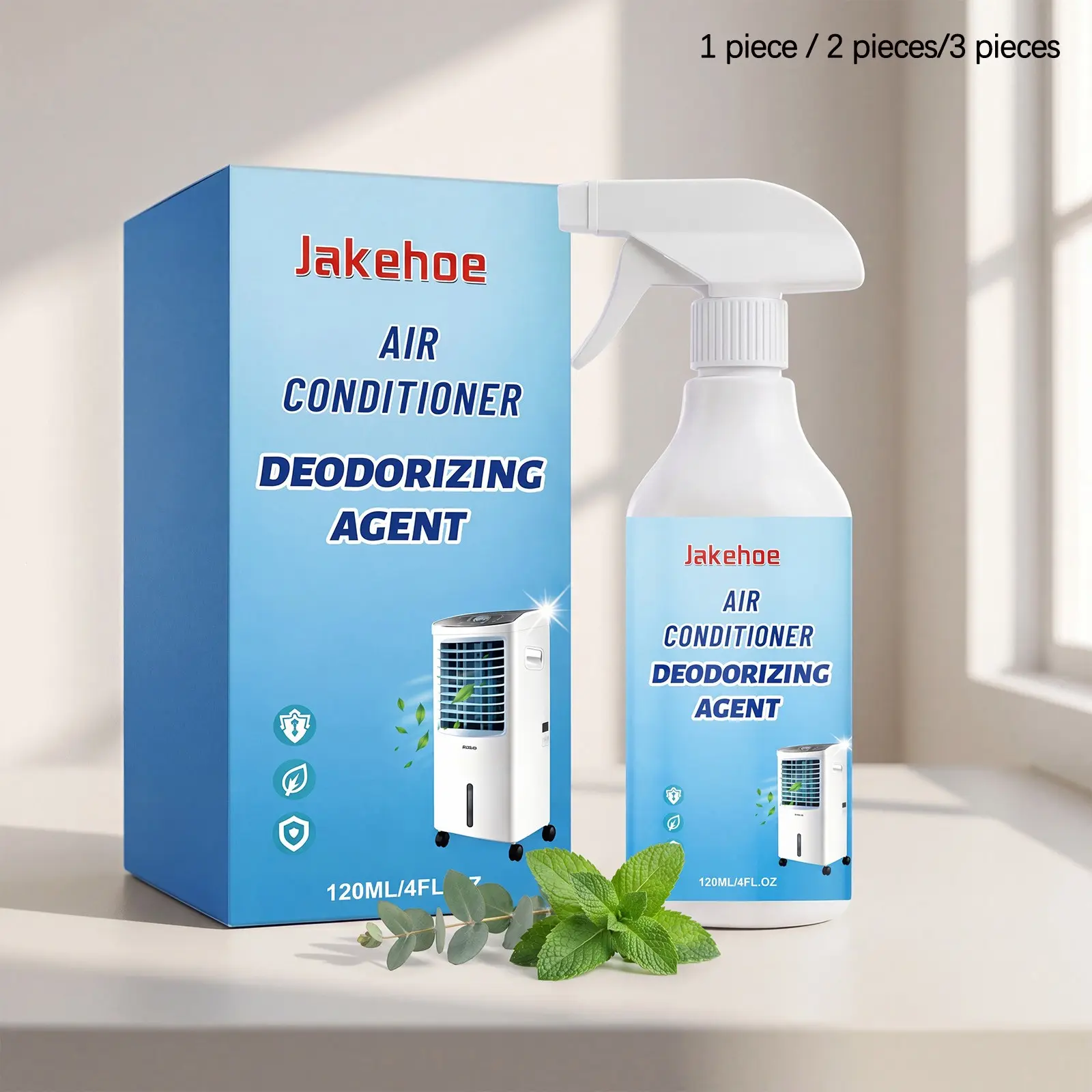 Air Conditioner Deodorizer (120ML/120ML*2/120ML*3), Gentle Cleaning, Removes Dirt and Odors, Home Air Conditioner Filter Cleaner