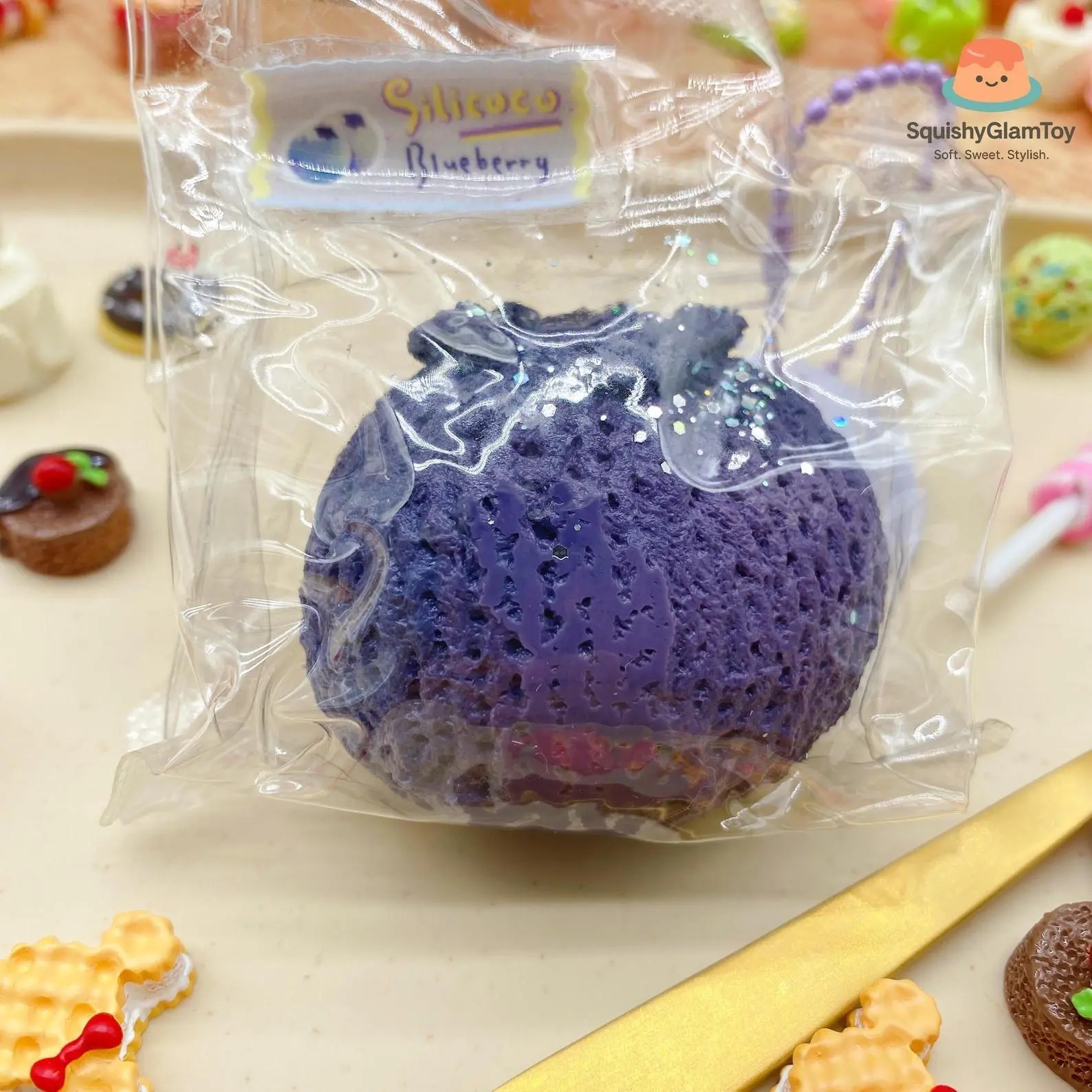 Realistic Blueberry Squishy | Cute Fake Fruit Toy | Stress Relief Squishy Charm