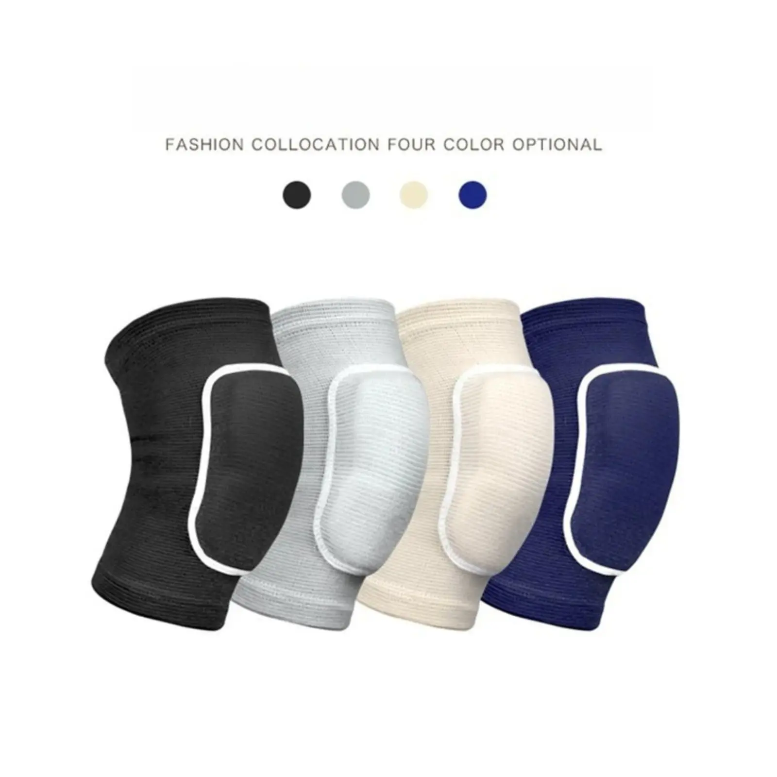 Padded Knee Pads for Women & Men, Thick Cushioned Impact Protection, Comfortable Compression Support, Non-Slip Protective Gear for Volleyball, Dance, Yoga, Tumbling, Floor Workouts & Training