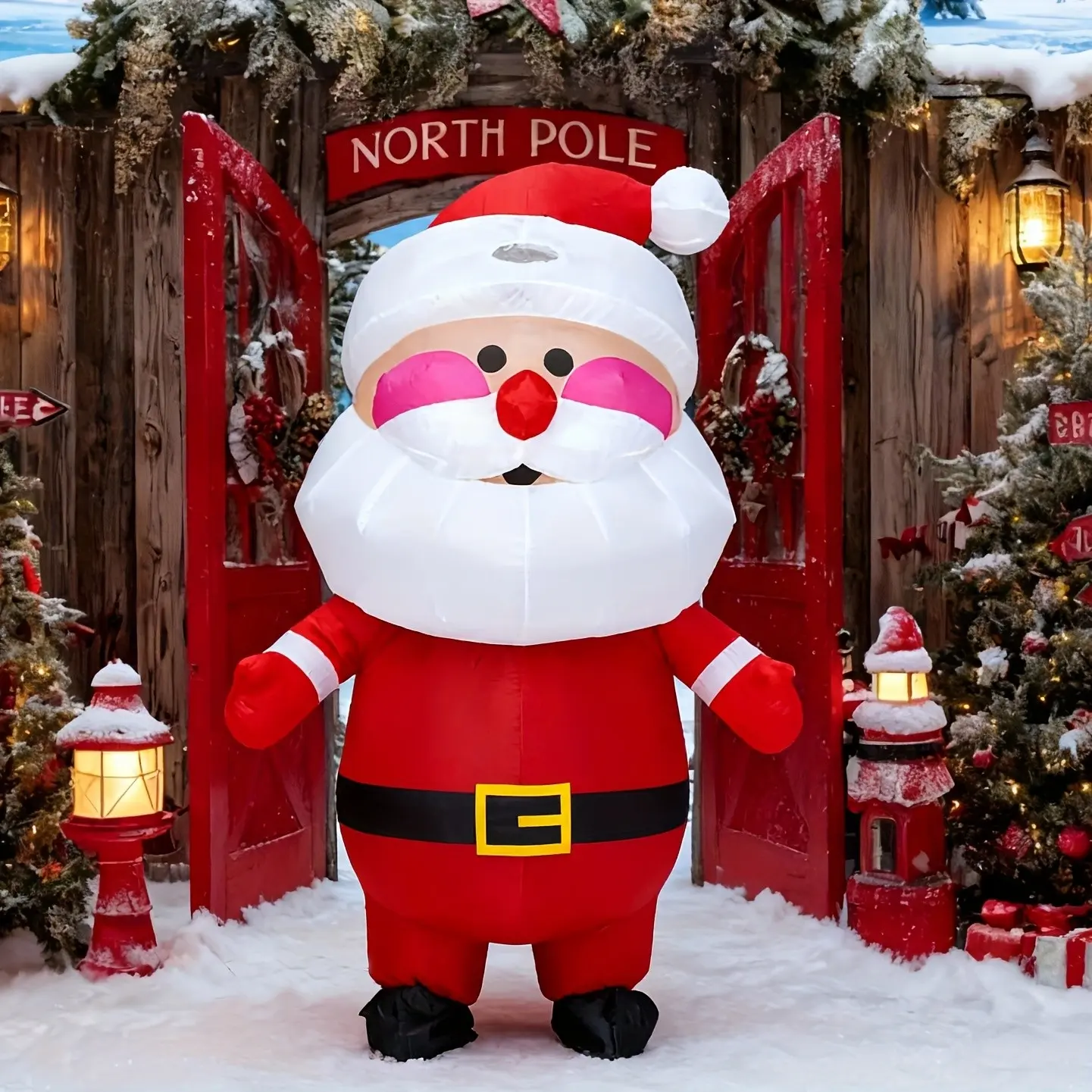 Christmas Inflatable Costume New Santa Claus Design, Perfect for Holiday Parties & Events, Fun Festive for All Ages