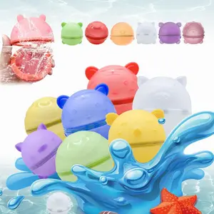 6 Pack Reusable Silicone Water Balloons, Self-Sealing Fast Refill Water Bombs with Mesh Bag, Summer Pool & Outdoor Party Toys for Kids and Adults