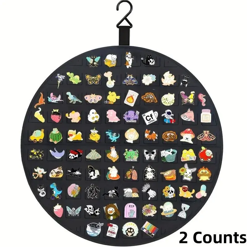 Wall Hanging Brooch Display Storage Box, 2 Counts 80 Pockets Brooch Collection Storage Box, Brooch Collection Organizer, Home Organizer for Brooch [without Brooch]