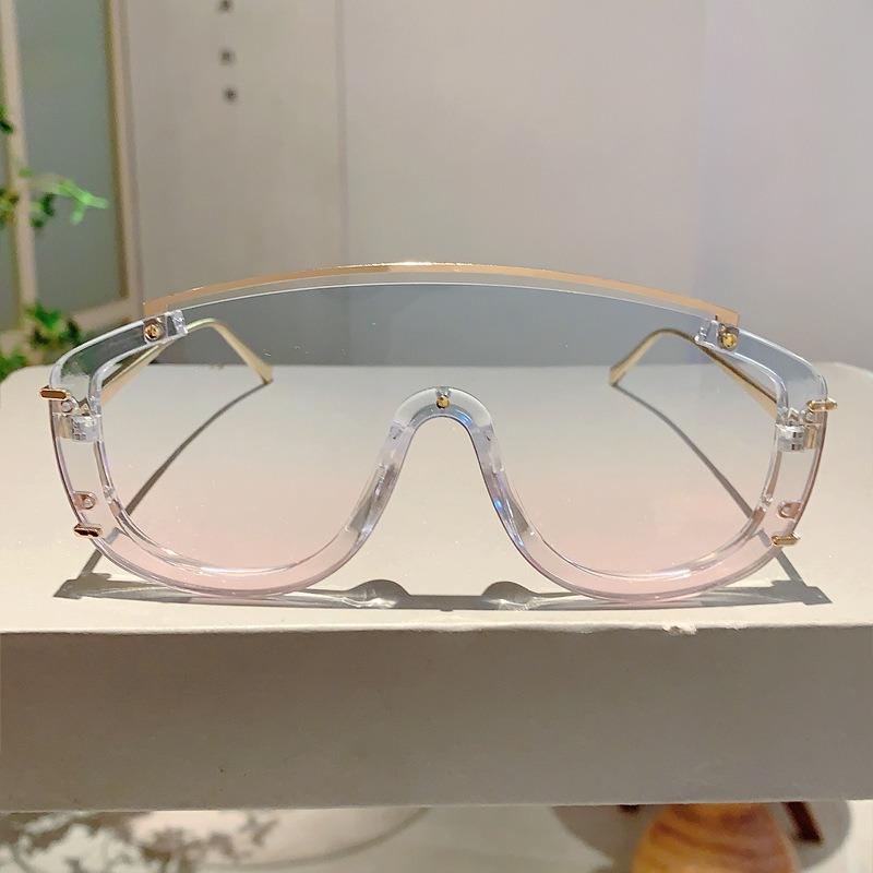Y2k Stylish Women Sunglasses Fashion Gradient Outdoor Sports Shades Trendy Luxury Brand Design Futuristic Men Sun Glasses new Light Blocking for Screens Protection Glasses for Women Women's Clear