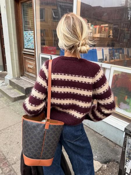 Women's Striped Colorblock Knit Cardigan Sweater, Button Front Ribbed Design, Casual Daily Wear, Long Sleeve Drop Shoulder Style, Knitwear