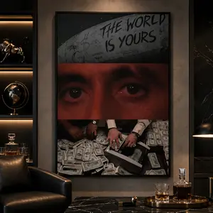 Scarface Canvas Print Poster Tony Montana Classic Gangster Movie Art Mural Decoration Unique Creative Wall Art Decoration game poster, collectible gift, movie lover poster, player poster, suitable for bedroomliving room, Perfect Gift, Man Cave Decor
