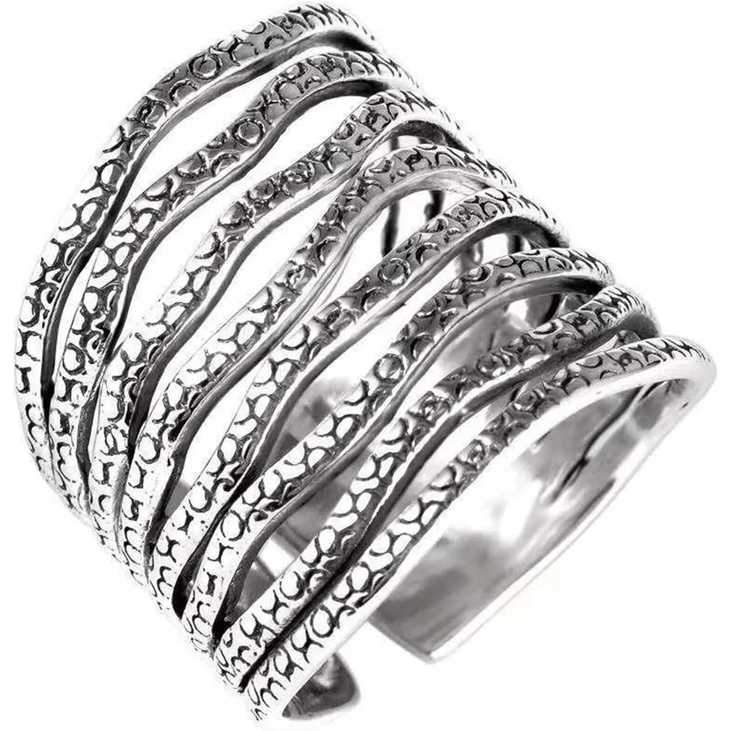 14K Gold Open Rings Trendy Adjustable Finger Rings Cubic Zirconia Ring Retro Sterling Silver Punk Ring Hip Pop Statement Ring Thumb Ring Stacking Ring Vintage Rings Jewelry for Women Men Birthday Gift