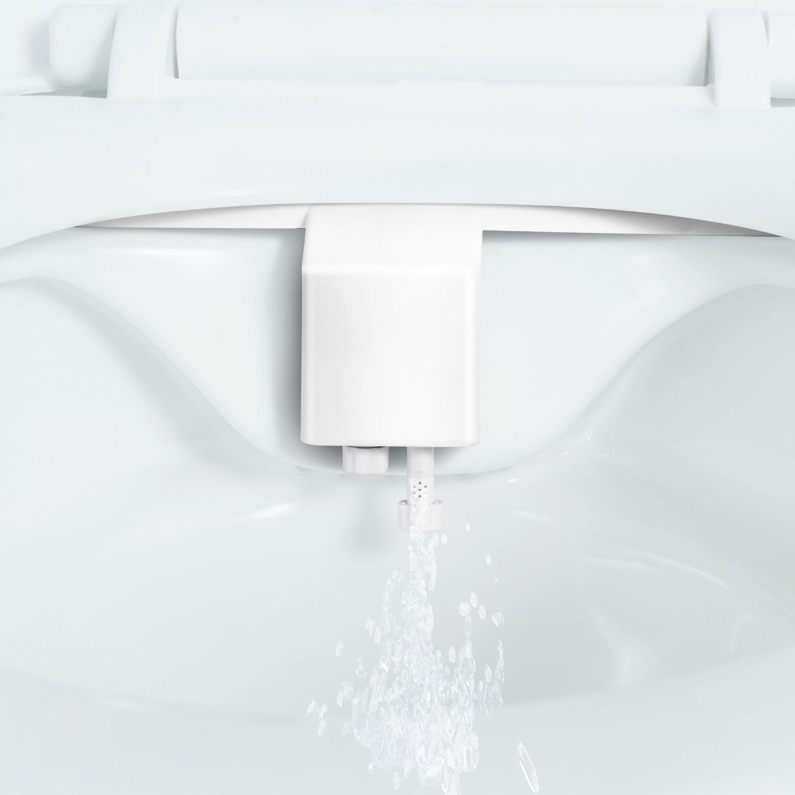 VEVOR Bidet Attachment for Toilet, Non-Electric Bidet Toilet Seat Attachment - Dual Retractable Nozzles, Adjustable Water Pressure,  Easily Installed Cold Water Sprayer for Rear Feminine Wash, White