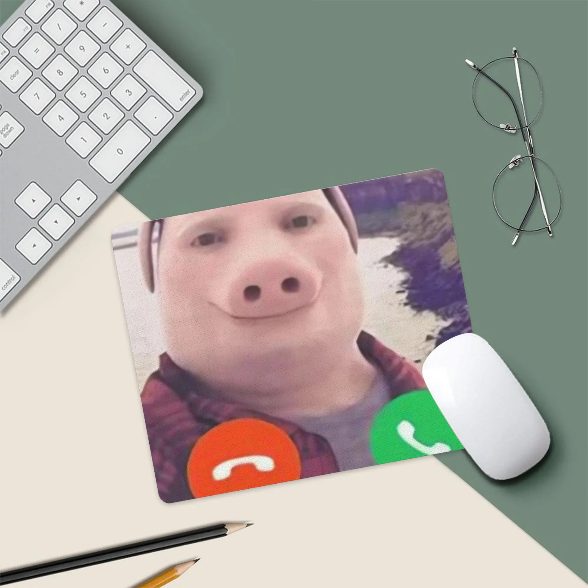John Pork Is Calling Meme Mousepad - Anti-Slip Rubber Base Mouse Pad for Gaming Setup, Desk Gadgets, Computers, Laptops