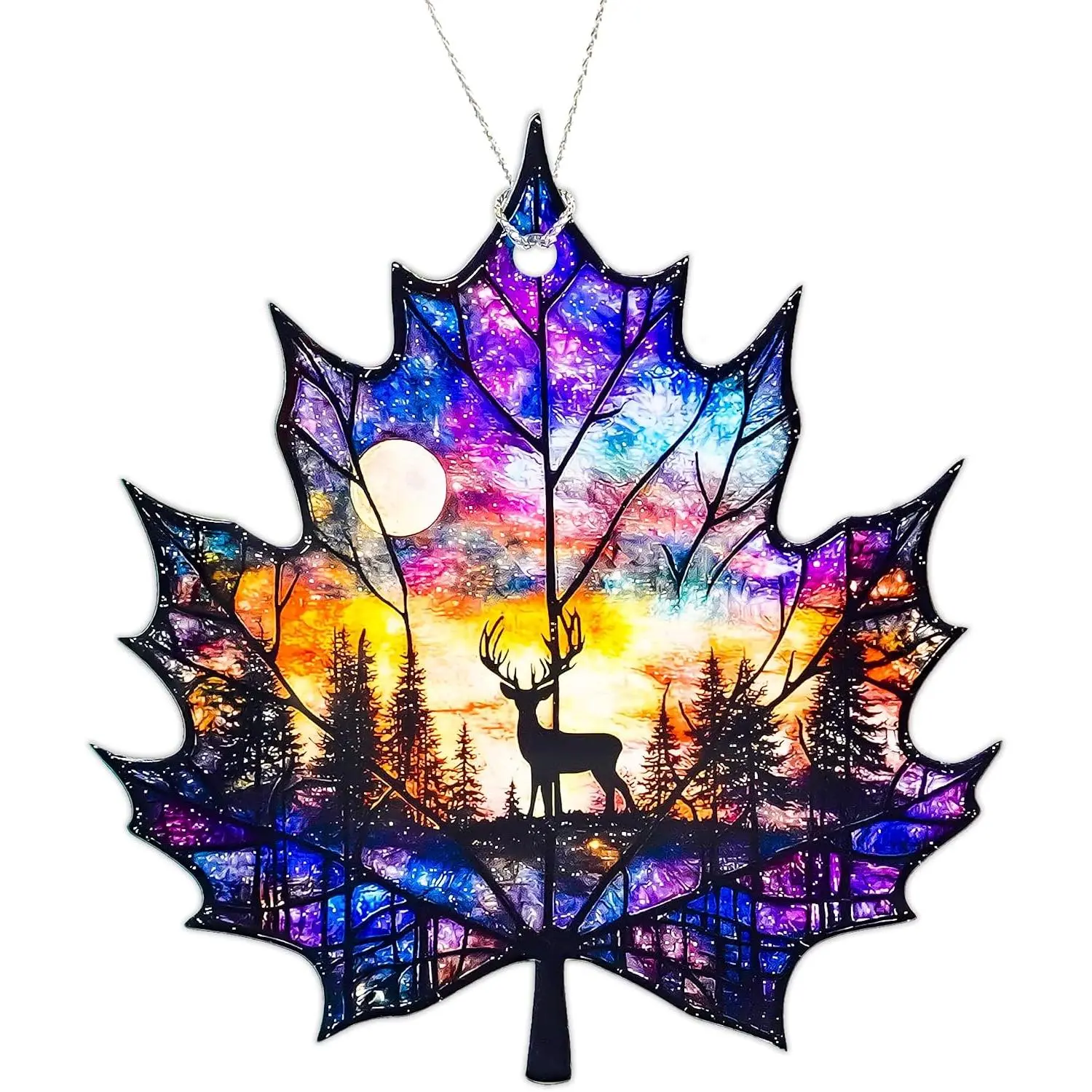 Maple Leaf Reindeer Christmas Ornament 2026,  Ornament for Christmas Tree, Woodland Forest Christmas Decor, Rustic Cabin Decoration, Nature Lover ,  Holiday Ornament