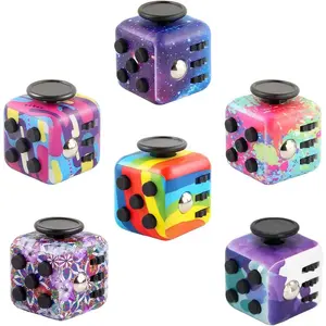 4PC and 6PC Fidget Cube for Adults  Cube Fidget Anxiety Relief, Silent & Audible Fidget Cube for Anxiety Relief, Handheld Sensory Toy for ADD/ADHD/OCD, Focus & Relaxation