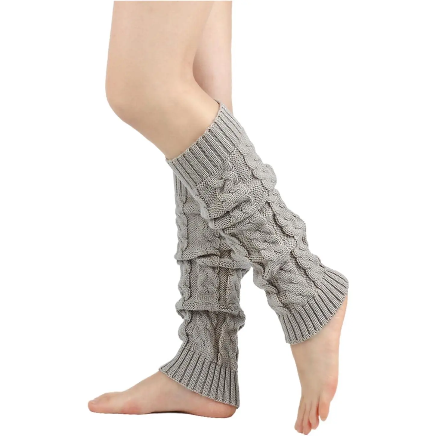 Knit Winter Warm Leg Warmers Long Socks Boot Cuffs Topper Legging Pads Knee Brace Pads Knee Warmers Sleeve