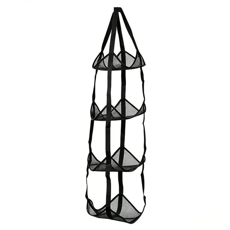 1 /2Pack 4-Layer Foldable Ball Storage Bag, Door Hanging Basketball Organizer Bag, Multi-Purpose Sports Storage Basket for Basketball Soccer Volleyball Various Balls, Shelf Baskets
