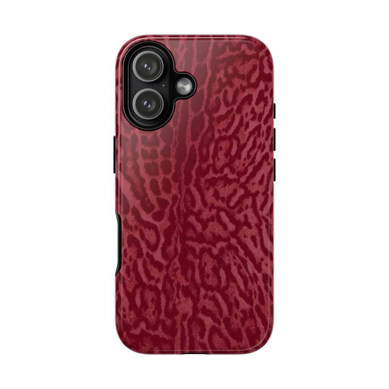 Burgundy Leopard Print Tough  phone case, Stylish Protective Cover Hard Case Tough 2-piece For iPhone 17 Pro Max phone cases 16 pro max 15 14 13 12 Pro Max 11-17 pro max shockproof cover female aesthetic cover tuff phone cases girly female anti-fall