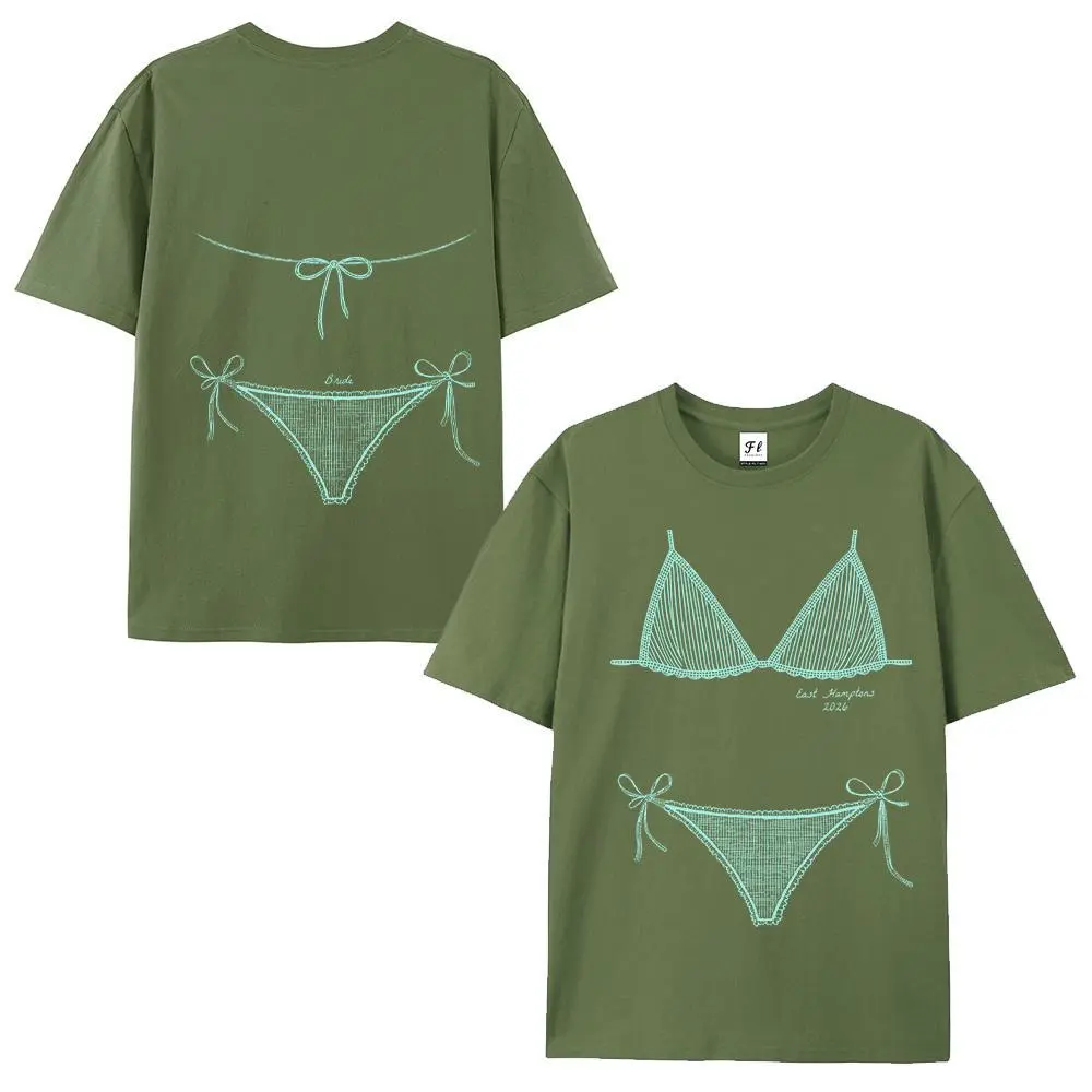 Women's Short-Sleeve Cotton Graphic T-Shirt Tops - Preppy Cute Korean Vintage Chic Cut Clothes for Coastal Bachelorette Beach Casual Wear, Featuring Last Toast on the Coast, Bikinis, Martinis, Last Splash, Seashells, Wedding Bells, Graphic Print, Piece