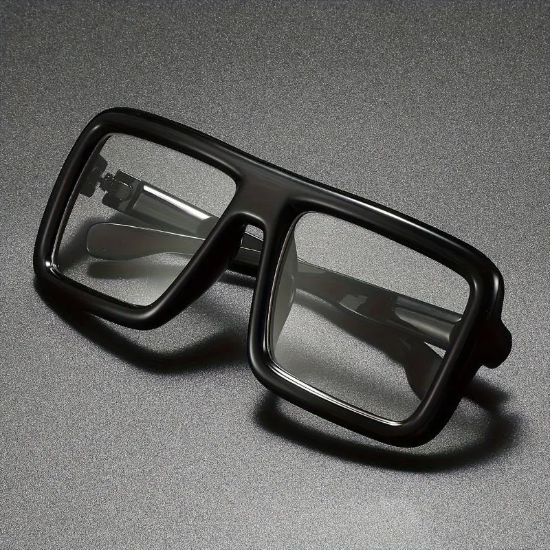 1 Pair of Steampunk Glasses, with Full-Frame And Square-Rectangular Design Suitable for Men And Women, Perfect for Daily Casual Decoration