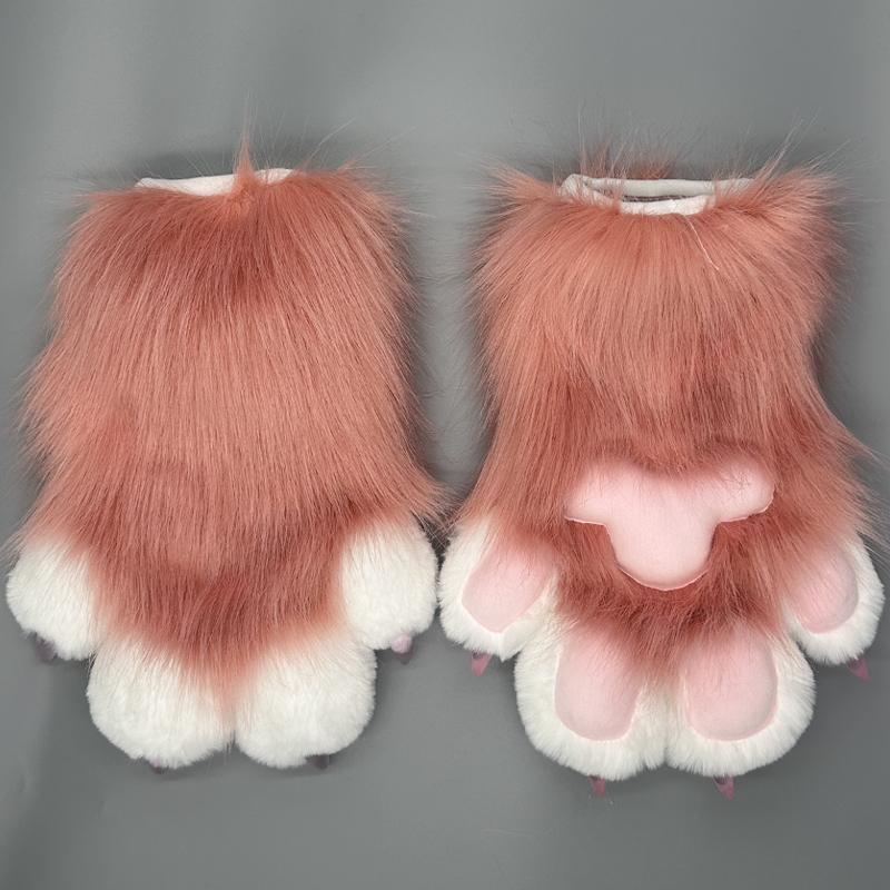 Fursuit paws gloves Furry Claw Gloves Built-in Whistle Decompression Toys Costume Party Accessories for cosplay
