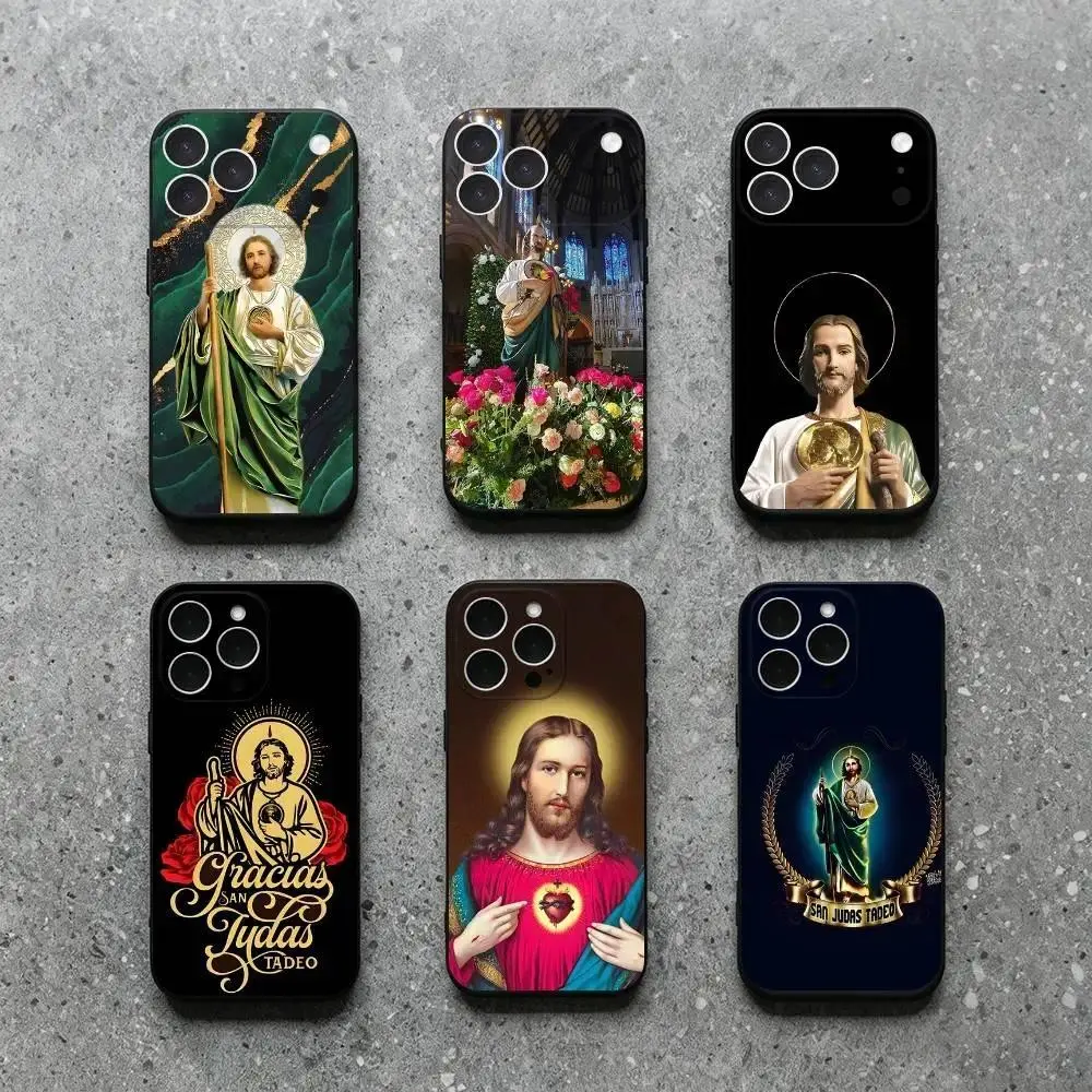 San Judas Tadeo Phone Case for iPhone 17 Air 16 14 15 11 12 13 Pro Max 15 16 Plus 16E Shockproof Cover