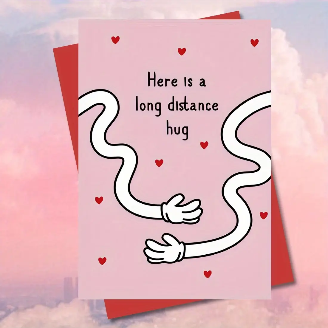 A Long Distance Hug Sympathy Card, Heartfelt Condolences, Elegant Design, Inspirational Message, Perfect Gift for Grief Support