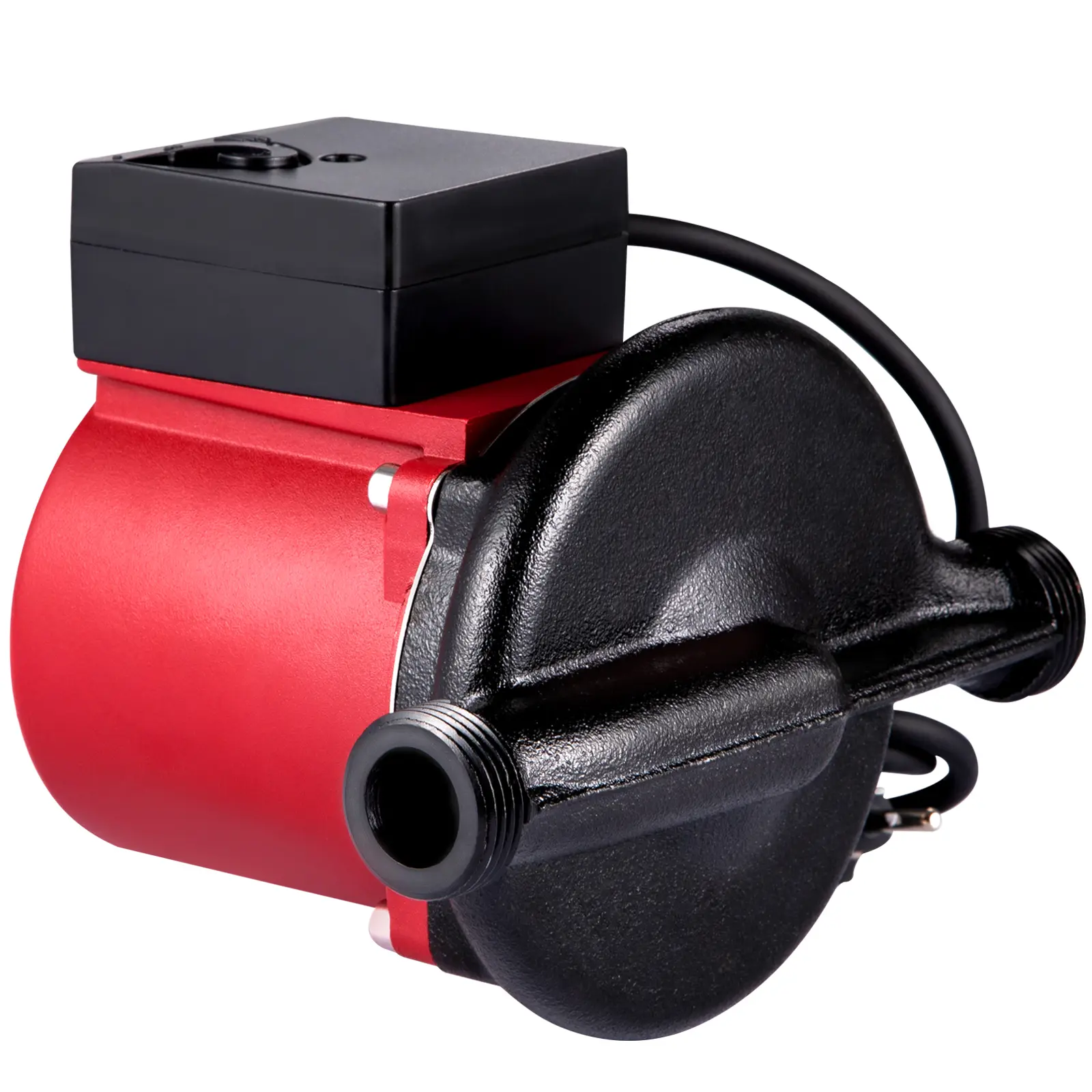 Hot Water Recirculating Pump, 245W 110V Water Circulator Pump, Automatic Start Circulating Pump NPT 3/4" with Brass Fittings, Stainless Steel Head, 2 Speed Control for Electric Water Heater System
