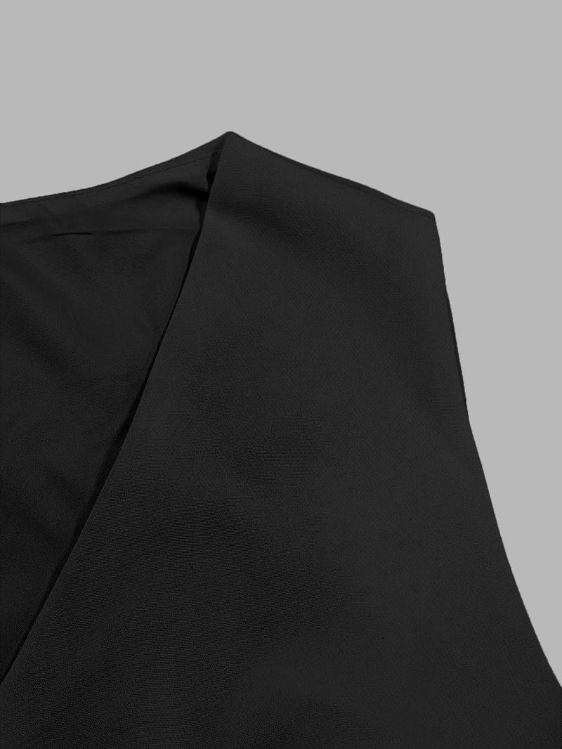 Women's Solid Button Jumpsuit, Elegant Fashion Casual V Neck Sleeveless Jumpsuit for Daily Outdoor Wear, Women Jumpsuits for Summer