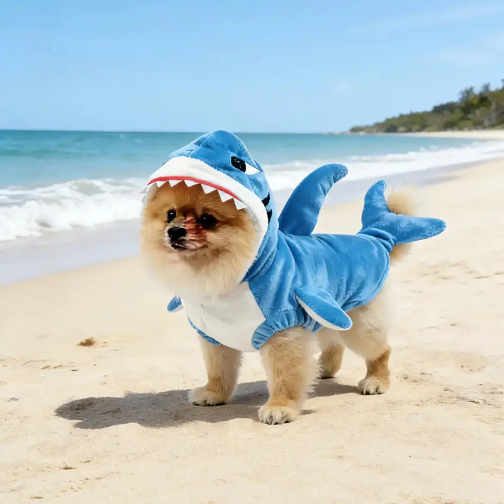 Shark Attack  for Pets Dogs & Cats Cute Halloween & Party Star cosplay Dinosaur Hoodie Pet  Hooded Windproof Deer Clothes Christmas Bandanna and Hat Set Cool Puppy Dog Antler Headband Claus Velvet Costume Snowman Pajamas Cartoon Reindeer Sweater two-leg