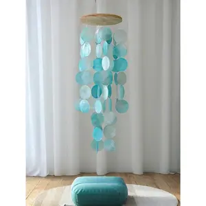 1 Piece Garden Seashell Wind Chime  Indoor And Outdoor Garden Decor  Home Window Decor  Rainbow-Colored Wind Chime Ornament  The Perfect Gift For Women And Wind Chime Enthusiasts  Outdoor Rustic Style