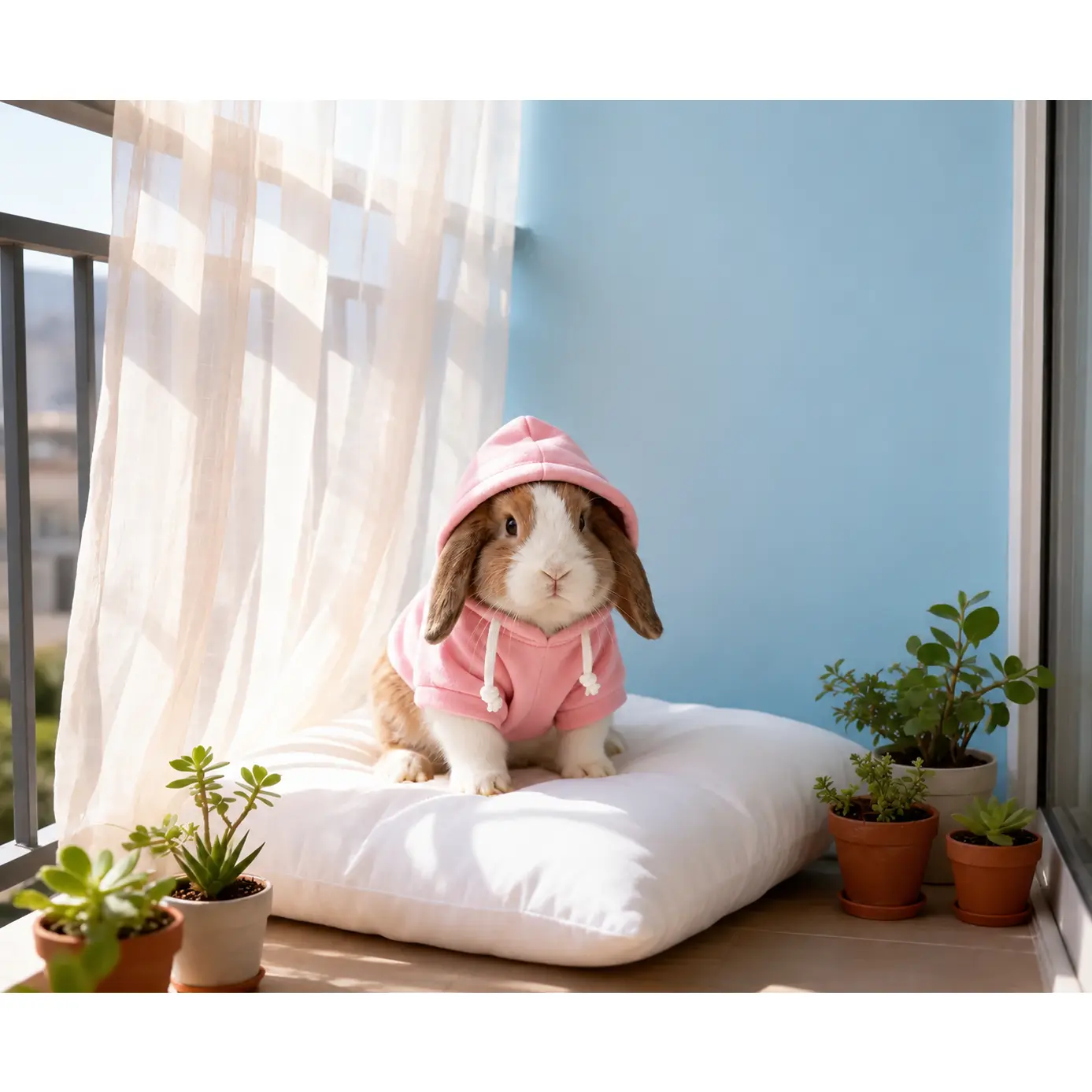 Small Animal Fleece Hoodie - Warm, Cute Look, Drawstring Hood, Gentle Touch Pet Outfit for Hamster/Rabbit & Guinea Pigs, Soft Pet Sweater Costume