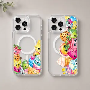 cartoon print Magnetic phone case for iPhone 17/16/15/14/13/12/11 Xs Pro Max Plus AIR Case,Compatible with MagSafe, for Samsung S22/S23/S24/S25/NOTE20/PLUS/ULTRA/FE/A56/A54/A36/A35/A16/A15/A14 phone casing Transparent shockproof protective cover