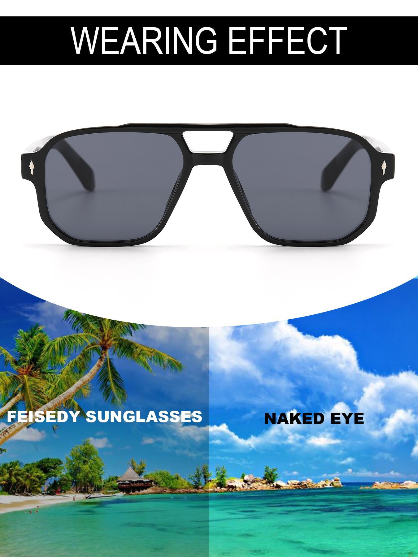 Men's Vintage Aviator Frame Sunglasses, Trendy Casual Sunglasses for Everyday Use, Fashion Accessories for Outdoor Activities, Lightweight Durable Sunglasses