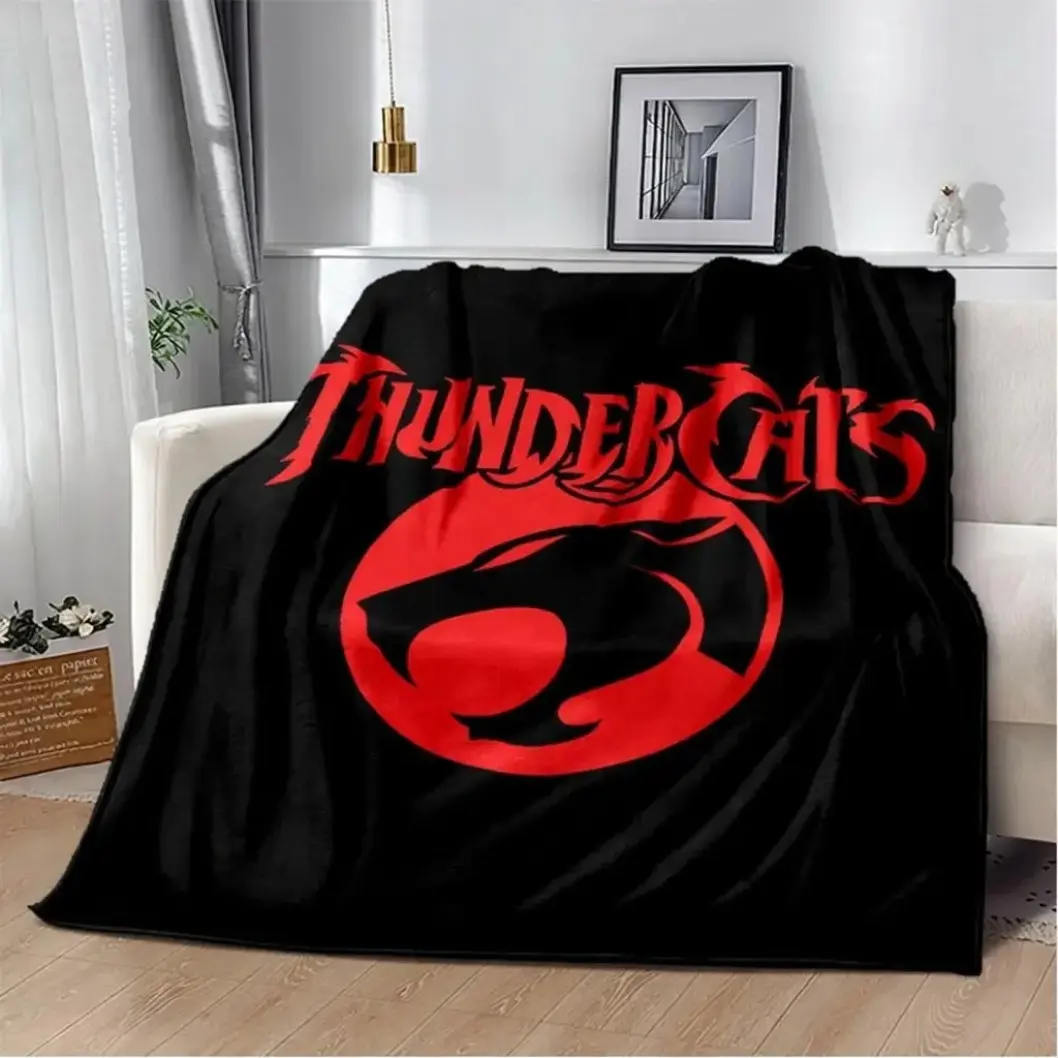 ThunderCats Cartoon Flannel Blanket, Dreamly Soft Character Inspired Throw Blanket, Cozy Warm Lightweight Blanket for Bedroom Sofa Bed Office Decor, Kids Blanket Adult Blanket for Kids & Adults, Birthday Holiday Gift, Cartoon Mascot Blanket