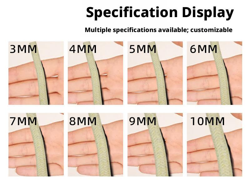 8mm*10meters core-spun cotton rope for DIY weaving, round drawstring, pull cord, craft cord, drawstring cord.