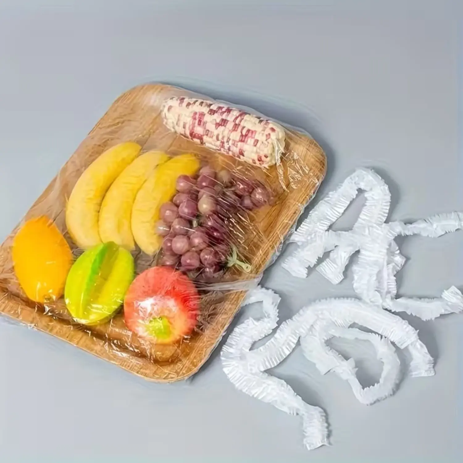 100/200/300 Pieces of Transparent Food Cover, Kitchen Refrigerator, Fruit Preservation Film Cover, Food Anti Cross Flavor Stretch Bag, Leftover Food Protection, Fly and Dust Cap, Suitable for Kitchen and Restaurant Elastic Mouth Design