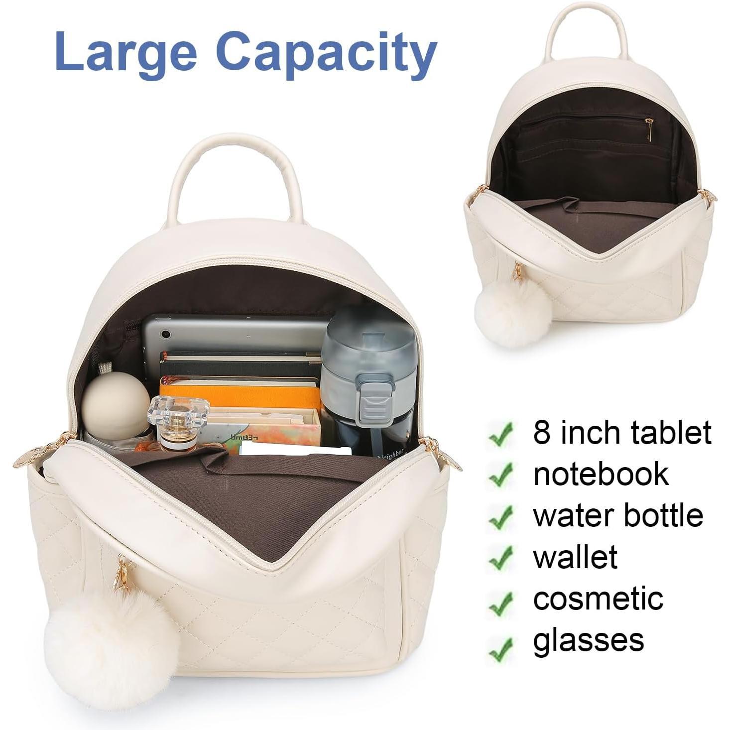 Girls Fashion Mini Backpack Purse Small Cute Plaid Leather Women Backpacks  Little Bag () - TikTok Shop