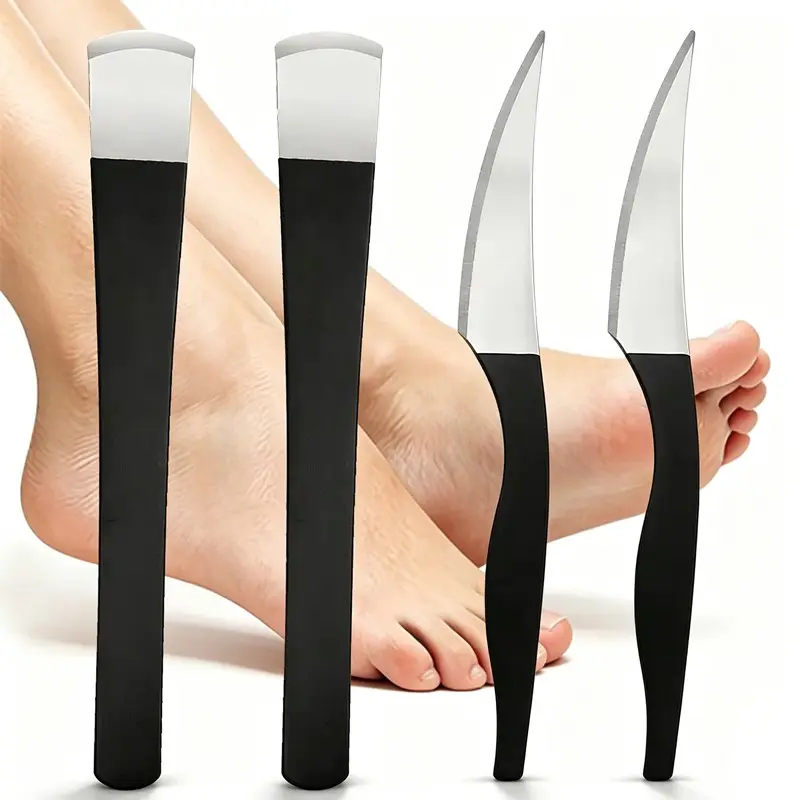 4 Pack Stainless Steel Pedicure Blades Kit, Trim Heel Calluses, Corns, Rough Skin, Sturdy Foot Care Tools, Single Item
