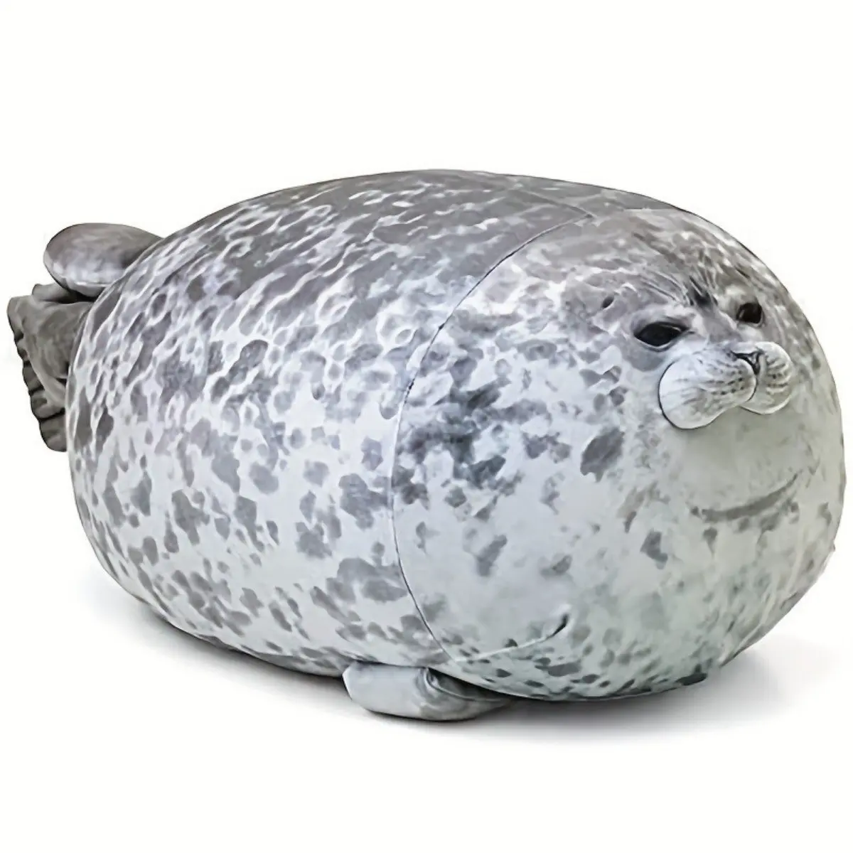 Round Spotted Seal Plush Pillow, Soft Realistic Seal Stuffed Animal Toy, Cute Chubby Seal Plushie for Home Sofa Decoration, Birthday Gift for Kids Adults