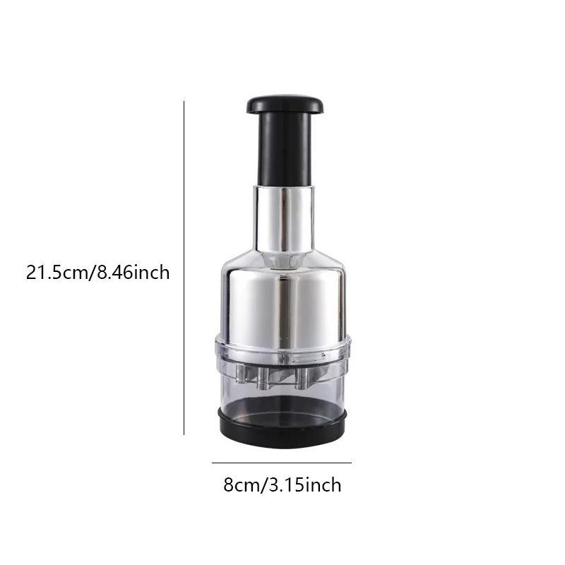 Girly Transparent Garlic Press, Stainless Steel Durable Kitchen Crusher, Manual Compact Vegetable Slicer & Cooking Tool