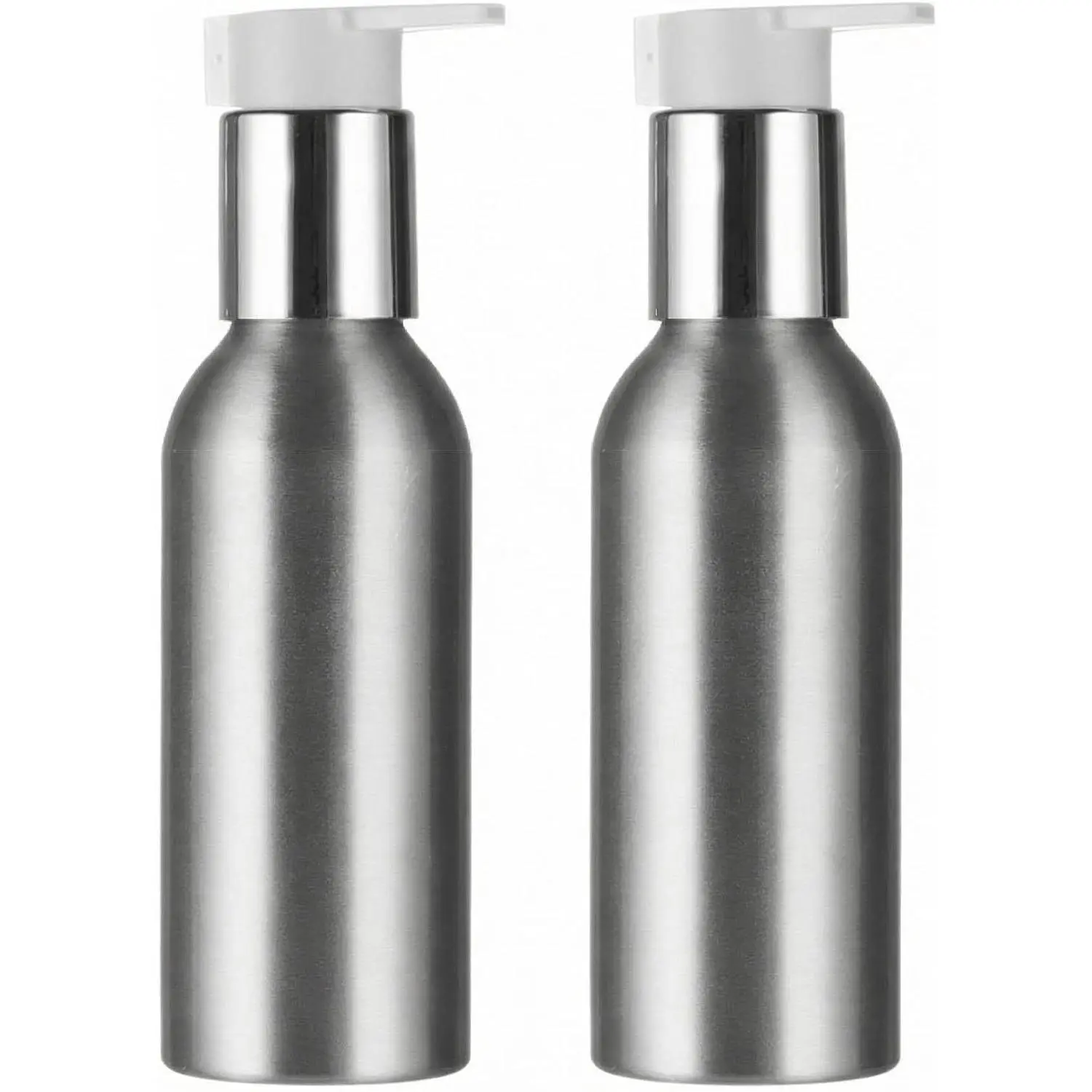 2 count 120ml 4oz  Lotion Pump Bottle Soap Dispenser with White Pump Cream Pump Bottle  Container Toiletries Bottle Vial Jar for Liquid Hand Soap Shampoo Essential Oil()