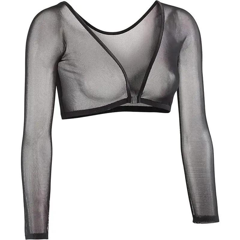 Women’s 3/4 Length Slip-On Mesh Sleeves – Sheer Reversible Arm Cover Up, Cooling Shrug Bolero for Dresses