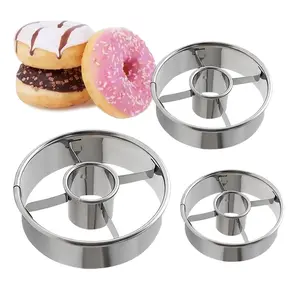 1pc/3pcs Donut Cutter, Stainless Steel Dough Cutting Mold, Baking Tool, Home Kitchen Additions Durable Stainless Steel Donut Mold – Perfect for Making Homemade Donuts