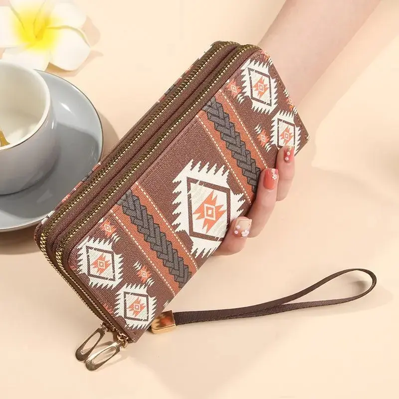 Women's Slim Long Fashion Leather Clutch Wallet - Textured Leather Pouchlette, High-Capacity Card Holder, Snap Closure, Wristlet for Daily Use & Travel (Large Women's Clutches & Wristlets), Fashion Clutch, Textured Leather Women's Clutches & Wristlets