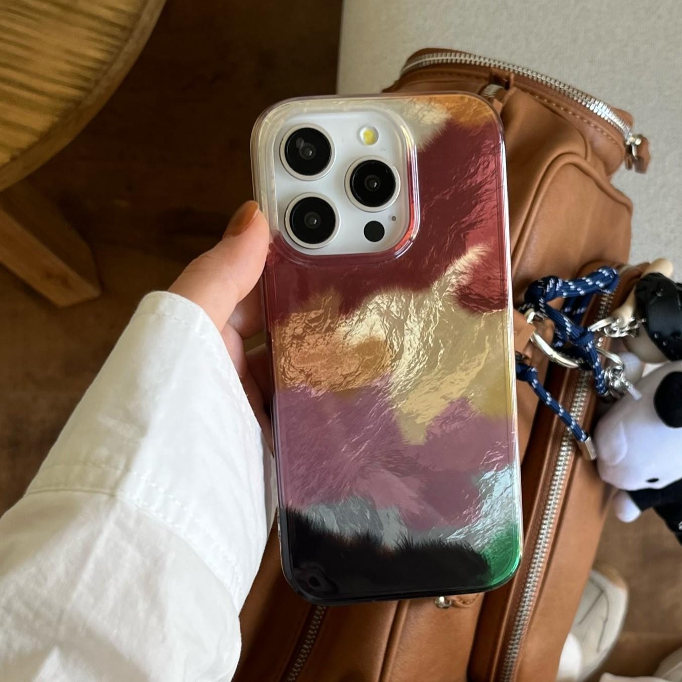 Abstract Marble Pattern Phone Case, Fashionable Phone Protective Cover, Phone Accessories Compatible with iPhone17 16 15 14 13 12 11Pro/Pro Max