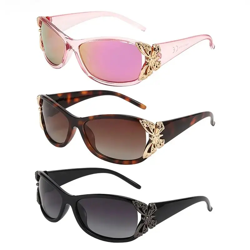 Unisex 3-Pack Polarized Sports Sunglasses - Butterfly Frame, Resin Lens, Anti-Glare, UV400 Protection, Highly Functional Steady Protection Eyewear for Fishing, Cycling, Outdoor Activities