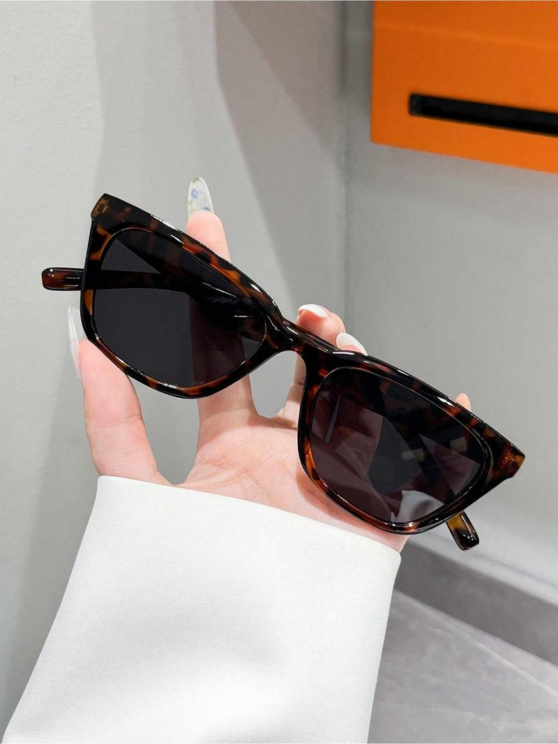 Unisex Vintage Trendy Tortoiseshell Frame Sunglasses, Retro Sunglasses for Everyday Use, Fashion Accessories for Outdoor Activities