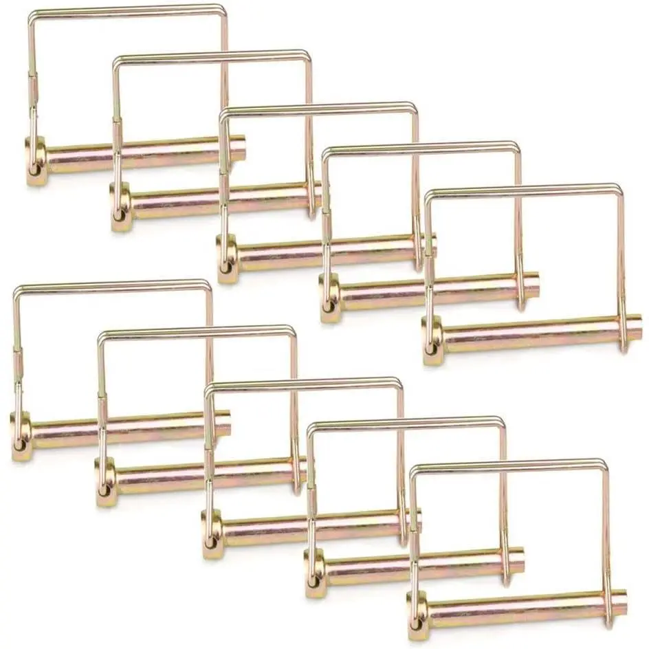 10 Pack 1/4 Inch  Hitch Pin Tractor Tow Hitch Hardware Pin Quick Release ,PTO Locking Pin, Utility Drawbar Clip Heavy Duty Hitch Lock Pin for Towing Coupler