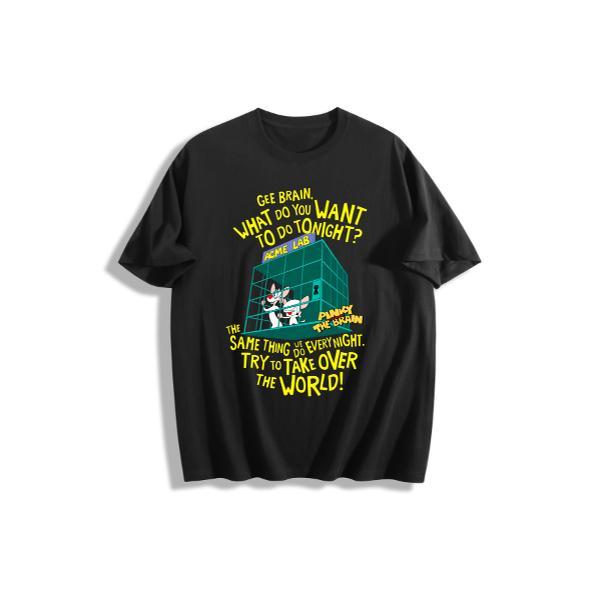 Runaway Brain Shirt: Are You Pondering What I'm Pondering?& What Do You Want Tonight? #RunawayBrainShirt #PinkyAndTheBrain #CartoonTshirt #NostalgiaTee #RetroTshirt  #CartoonLovers