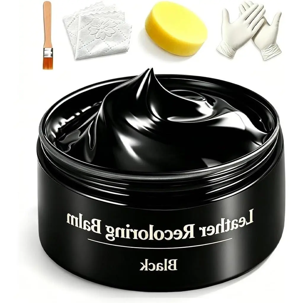 Leather Recoloring Dye Balm & Vinyl Color Restorer Conditioner – Repairs Faded & Scratched Leather, Restores ColorGift
