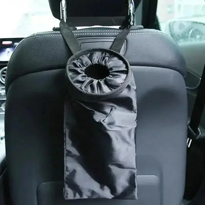 Universal Fit Vehicle Interior Cleaning Organizer - Back Seat Headrest-Hanging Waterproof Car Garbage Bag, Leakproof Portable Auto Trash Bin for Most Vehicle Types